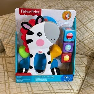 Fisher Price Roller Blocks Tumblin’ Zebra NIB